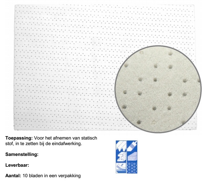 Witte stofpad