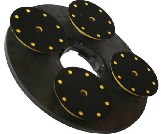 DUOLINE satellietschijf met 4 x 150mm velcroschijven