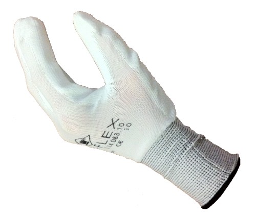 Nylon handschoen PU coating wit maat 10
verpakt per 12 paar