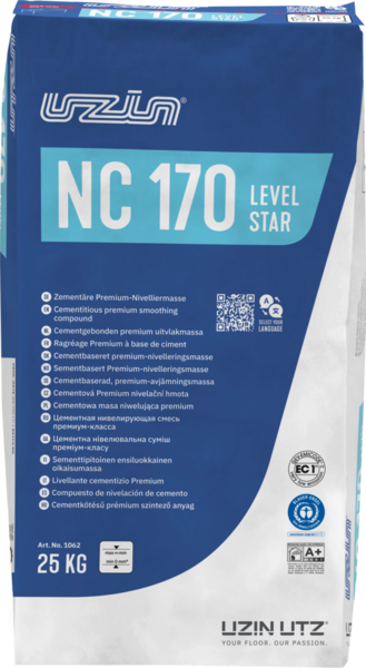 Uzin NC 170 cementgebonden egalisatie
Verpakt per 20 kg.