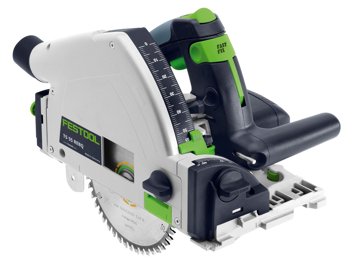 FESTOOL invalcirkelzaag TS55 FEBQ-PLUS-FS,  inclusief geleiderail 1400 mm.