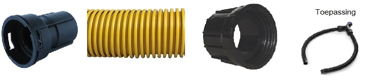 DUOLINE stofzuigerslang ESD Ø 38 mm. STARMIX lengte 6,6 mtr. met NUMATIC wartel