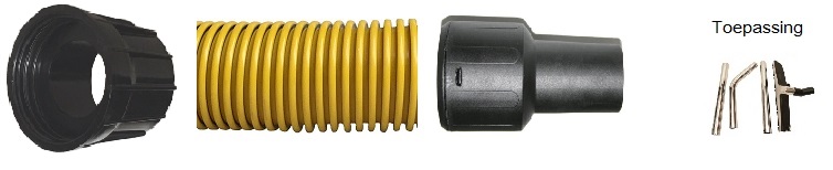 DUOLINE stofzuigerslang 38mm NUMATIC
Lengte 6,6 mtr. met koppelstuk t.b.v. stofzuigerkit
