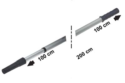 Telescoopsteel aluminium
prof. 2 x 100 cm.