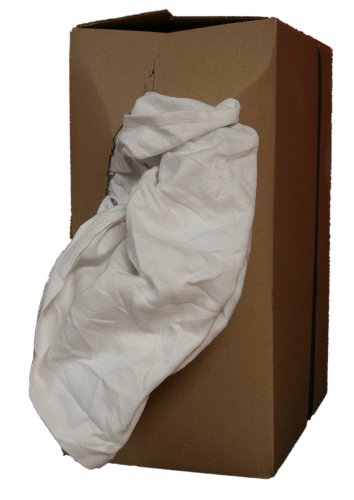 Katoenen pluisvrije droogwrijfdoek van DUOLINE® 
(theedoek formaat) doos à 10 kg.